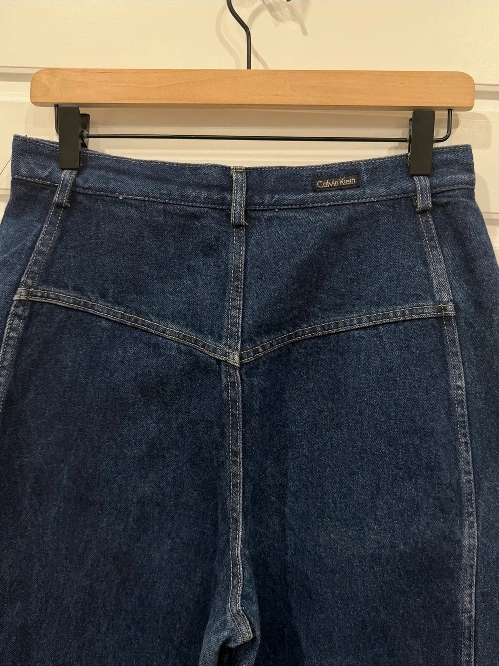 Vintage Calvin Klein Made in USA Denim Jeans Women’s Size 12 80s Ribcage Barrel